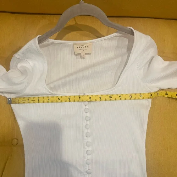 Sezane Grant T-Shirt in Ecru, XS - Picture 7 of 7